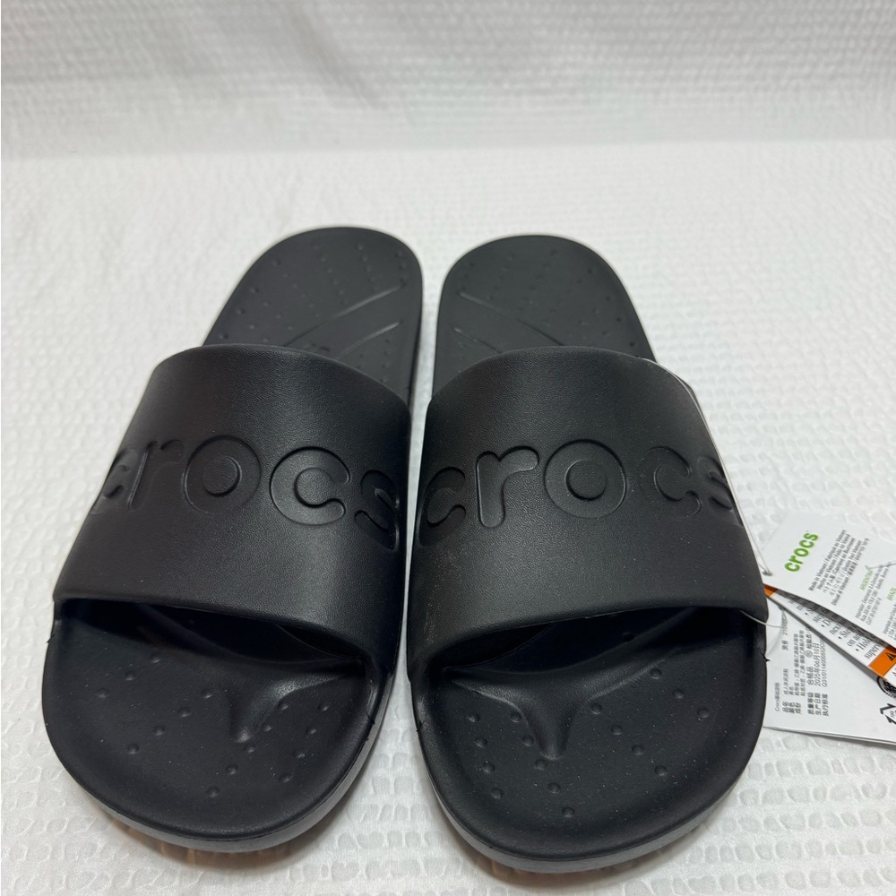 Black Crocs Slide Sandals